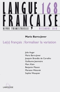 Langue française n° 168 (4/2010)
