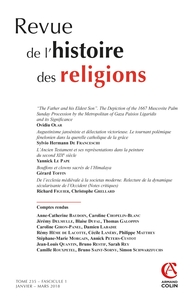 REVUE DE L'HISTOIRE DES RELIGIONS (1/2018) VARIA