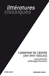 L'ANONYMAT DE L'OEUVRE (XVIE-XVIIIE SIECLES)