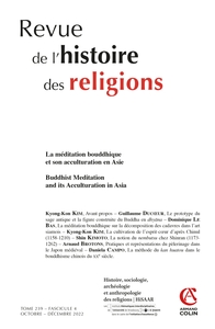 Revue de l'histoire des religions - Nº4/2022 La méditation bouddhique et son acculturation en Asie