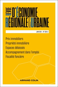 REVUE D'ECONOMIE REGIONALE ET URBAINE N 3/2024 - VARIA