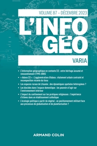 L'INFORMATION GEOGRAPHIQUE - N 4/2023 - LES PETITES VILLES ET L AMENAGEMENT DU TERRITOIRE