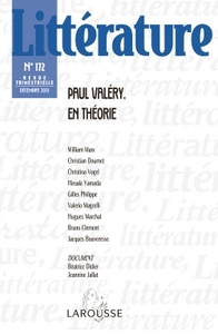 Littérature nº 172 (4/2013) Paul Valéry, en théorie