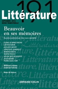 Littérature n° 191 (3/2018) Beauvoir en ses Mémoires