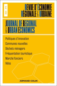 Revue d'économie régionale et urbaine Nº5/2024