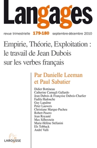 Langages n° 179-180 (3-4/2010)