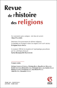 Revue de l'histoire des religions - Nº1/2025