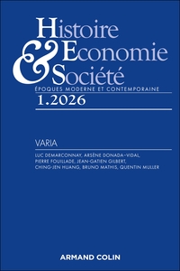 Histoire, Economie et Société 1/2026