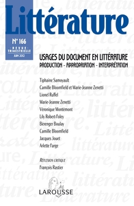 Littérature n° 166 (2/2012)