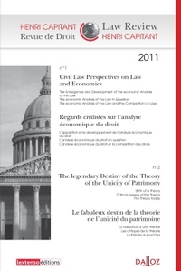 Revue de droit Henri Capitant 2011. Co-édition Dalloz / Lextenso