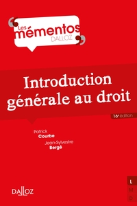 Introduction générale au droit - 16e ed.