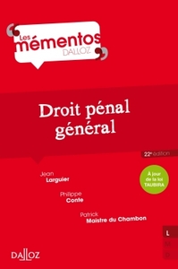 Droit pénal général - 22e éd.