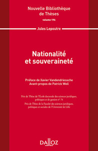 Nationalité et souveraineté - Volume 196