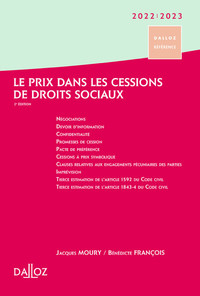 Le prix dans les cessions de droits sociaux 2022/2023. 2e éd.