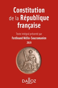 CONSTITUTION DE LA REPUBLIQUE FRANCAISE. 2019