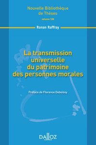 La transmission universelle du patrimoine des personnes morales - Volume 108