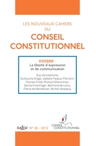 Les cahiers du conseil constitutionnel n°36