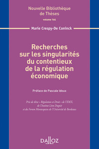 Recherches sur les singularités du contentieux - Volume 164
