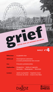 Grief. Revue sur les mondes du droit 2017 - N° 4