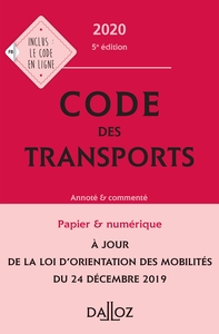 Code des transports 2020, annoté & commenté - 5e ed.