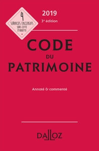 Code du patrimoine 2019, annoté et commenté - 3e ed.