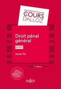 Droit pénal général 2020 - 11e ed.