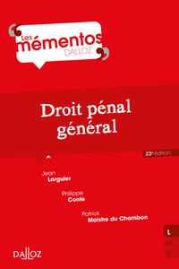 Droit pénal général 23ed