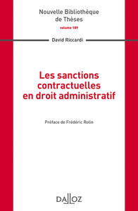 Les sanctions contractuelles en droit administratif - Volume 189
