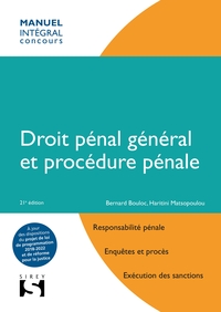 Droit pénal général et procédure pénale - 21e ed.