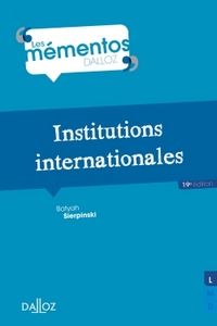Institutions internationales - 19e éd.