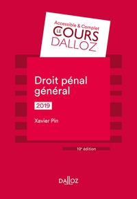 DROIT PENAL GENERAL 2019 - 10E ED.