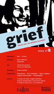 Grief. Revue sur les mondes du droit - N° 2 2015