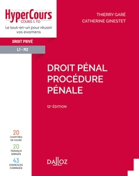 Droit pénal. Procédure pénale 2021 - 12e ed.