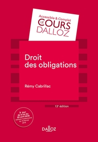 Droit des obligations - 13e ed.