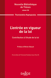 L'entrée en vigueur de la loi - Volume 198
