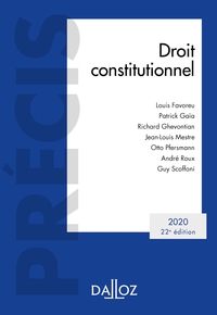 Droit constitutionnel 2020 - 22e ed.