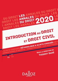 Annales Introduction au droit et droit civil 2020