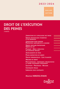 Droit de l'exécution des peines 2023/2024. 6e éd.