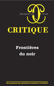 CRITIQUE 937-938 FRONTIERES DU NOIR - VOL937