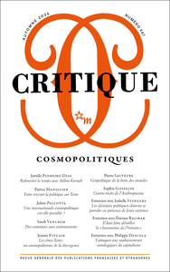 Critique n°947 : Cosmopolitiques
