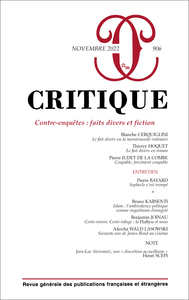 Critique 906 : Contre-enquêtes : faits divers et fiction