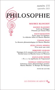 Philosophie 151 : Maurice Blanchot