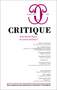 CRITIQUE 899 : JEAN-BENOIT PUECH, UN ROMAN NATIONAL ?