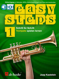 EASY STEPS 1 TROMPETE (DE) - SCHRITT FUR SCHRITT TROMPETE SPIELEN LERNEN - RECUEIL + AUDIO ONLINE