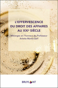 L'EFFERVESCENCE DU DROIT DES AFFAIRES AU XXIE SIECLE - MELANGES EN L'HONNEUR DU PROFESSEUR ARLETTE M