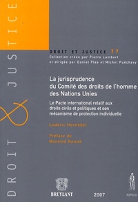 LA JURISPRUDENCE DU COMITÉ DES DROITS DE L'HOMME DES NATIONS UNIES