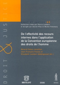 de l'effectivité des recours internes dans l'application de la convention europé