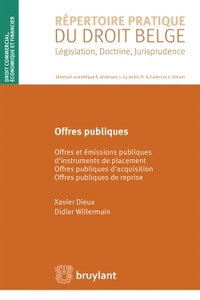 Offres publiques - Tome 20