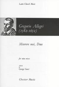GREGORIO ALLEGRI: MISERERE MEI, DEUS CHANT