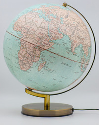 GLOBE 30 CM BLEU LUMINEUX